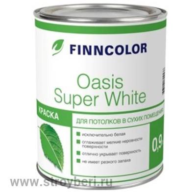 OASIS SUPER WHITE краска д/потолков гл/мат 0.9л