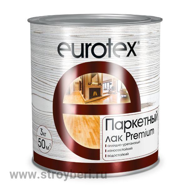Eurotex-Premium лак паркетный полуматовый 0.8л