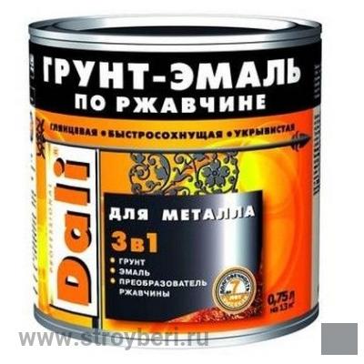 DALI Грунт-эмаль по ржавчине Серый RAL7004 0.75л