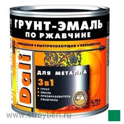 DALI Грунт-эмаль по ржавчине Зеленый RAL6029 0.75л