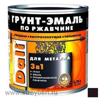 DALI Грунт-эмаль по ржавчине Коричневый RAL8017 0.75л