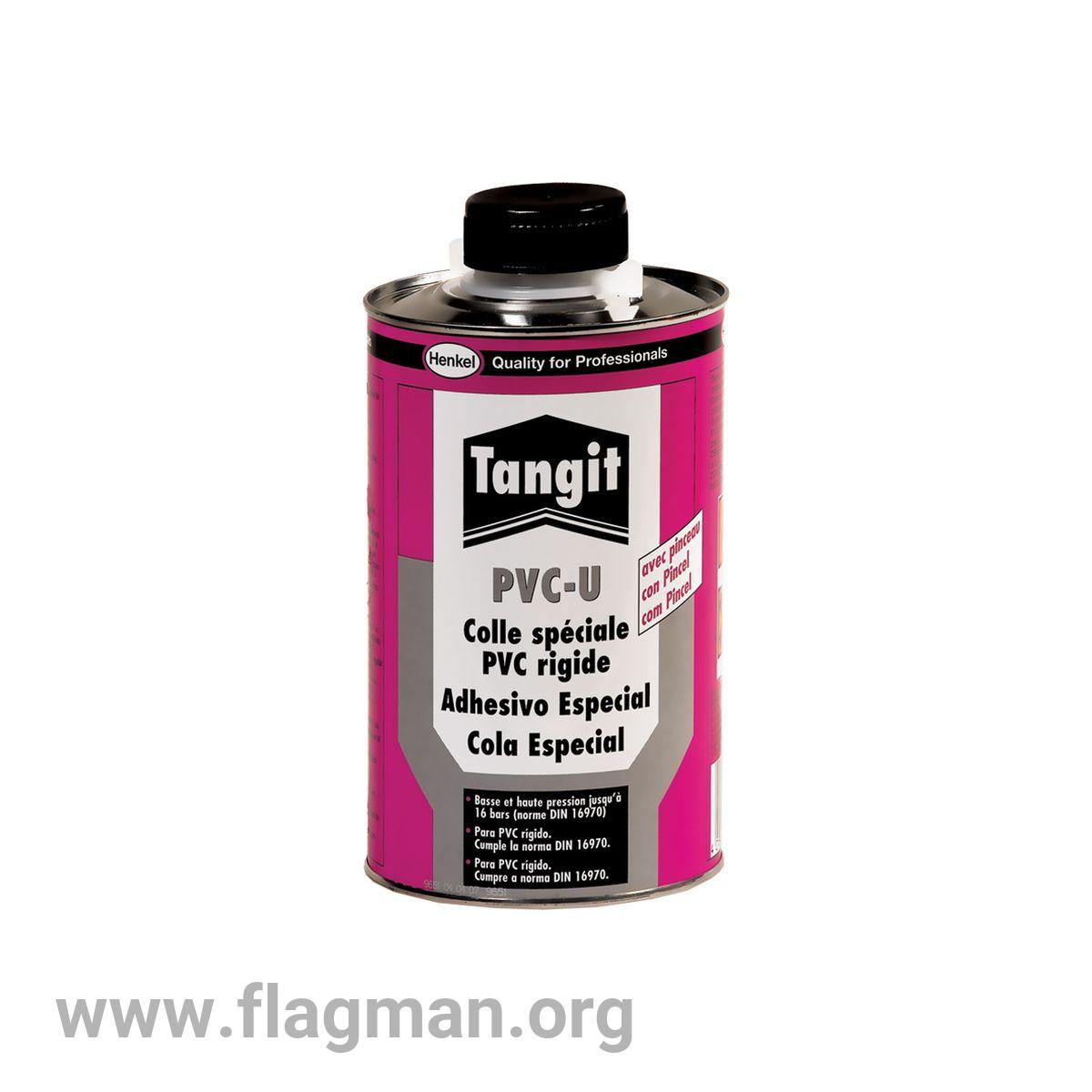 1042720 Клей для труб из ПВХ Tangit PVC-U, 1кг (с кистью)!