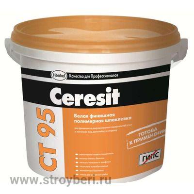 Готовая полимерная шпаклевка Церезит IN-95/5 кг