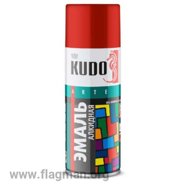 KU-1003 Аэрозольная краска КУДО RAL 3020 красная 0.52л Д