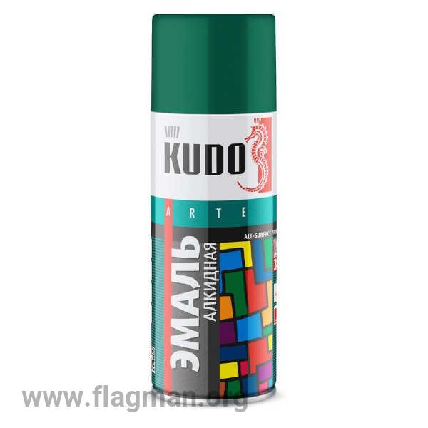 KU-1007 Аэрозольная краска КУДО RAL 6016 темно-зеленая 0.52л Д