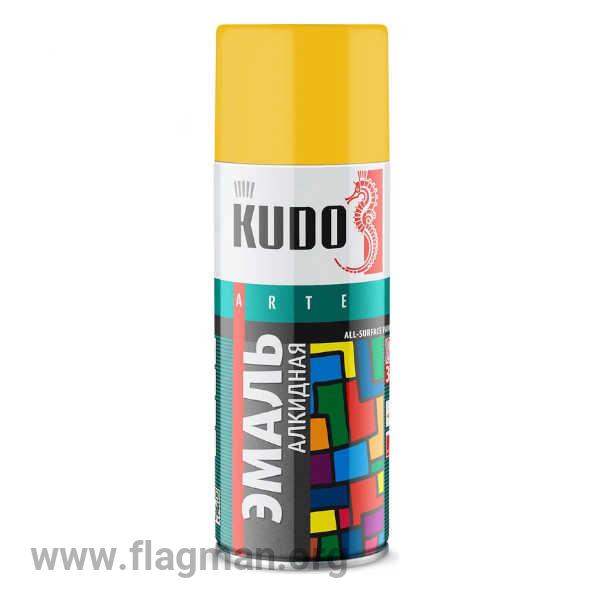 KU-1013 Аэрозольная краска КУДО RAL 1018 желтая 0.52л Д