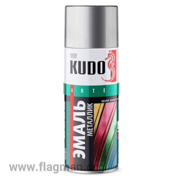 KU-1026 Аэрозольная краска КУДО серебро 0.52л