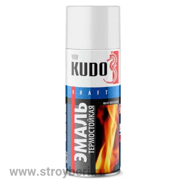 KU-5003 Эмаль аэрозольная КУДО термостойкая белая 0.52л Д