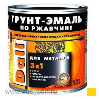 DALI Грунт-эмаль по ржавчине Желтый RAL1021 0.75л