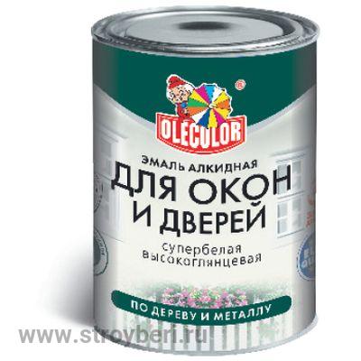 Эмаль для окон и дверей белый (0.9 кг) OLECOLOR
