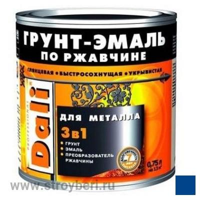 DALI Грунт-эмаль по ржавчине Ультрамарин RAL5002 0.75л