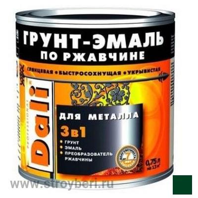 DALI Грунт-эмаль по ржавчине Зеленый мох RAL6005 0.75л