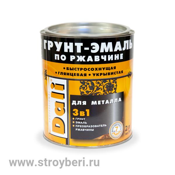 DALI Грунт-эмаль по ржавчине Винно-красный RAL3005 0.75л
