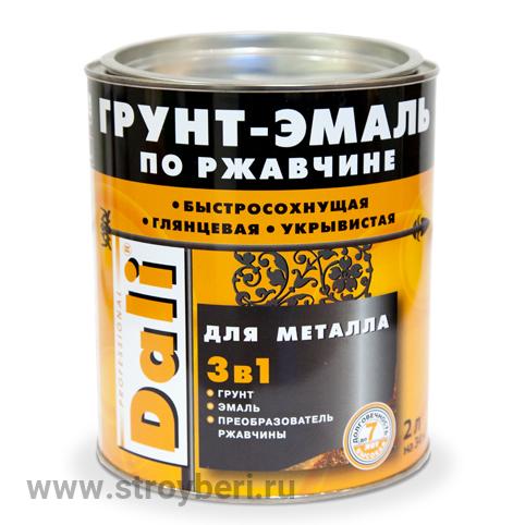 DALI Грунт-эмаль по ржавчине Винно-красный RAL3005 2л
