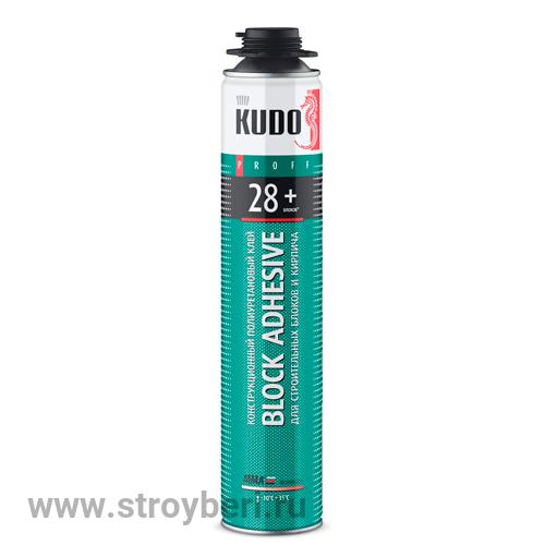 KUPP10UABL Клей-пена полиуретановый проф.всесезон. д/строительных блоков KUDO PROFF 28+ 1000 мл