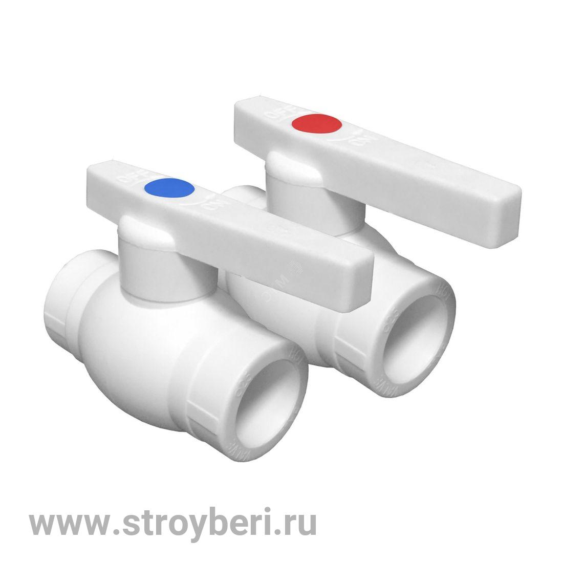 Кран шаровой PPR белый 32